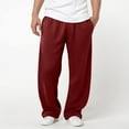 thumbnail image 7 of Qopobobo Trousers For Men Men's Cargo Jogger Pants Sport Lightweight Casual Pants with Multiple Pockets Adjustable Drawstring Waist Wine,L, 7 of 7