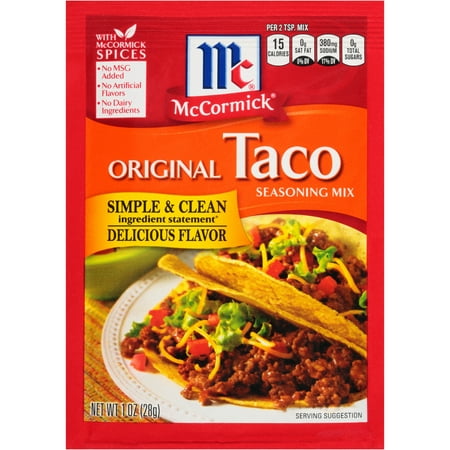 (4 Pack) McCormick Original Taco Seasoning Mix, 1 Oz
