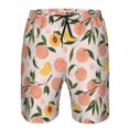 thumbnail image 3 of Pofeuu Peach With Leaves1 Prin Men's Swim Trunks Quick Dry Bathing Suit Swimming Board Shorts Mesh Lining Beach Swimwear-X-Large, 3 of 6