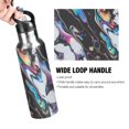 thumbnail image 4 of Yayeee 33oz Insulated Water Bottle Double Wall Stainless Steel with Flip Straw Lid, Black, 4 of 7