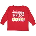 thumbnail image 3 of Inktastic Don't Mess with my Baby Sister Boys or Girls Long Sleeve Toddler T-Shirt, 3 of 5