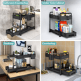 thumbnail image 4 of Under Sink Organizer, 2 Pack Bathroom Cabinet Organizer, 2 Tier Sliding Cabinet Basket Organizer Drawer, Multi-Purpose Bath Collection Baskets for Bathroom, 4 of 8