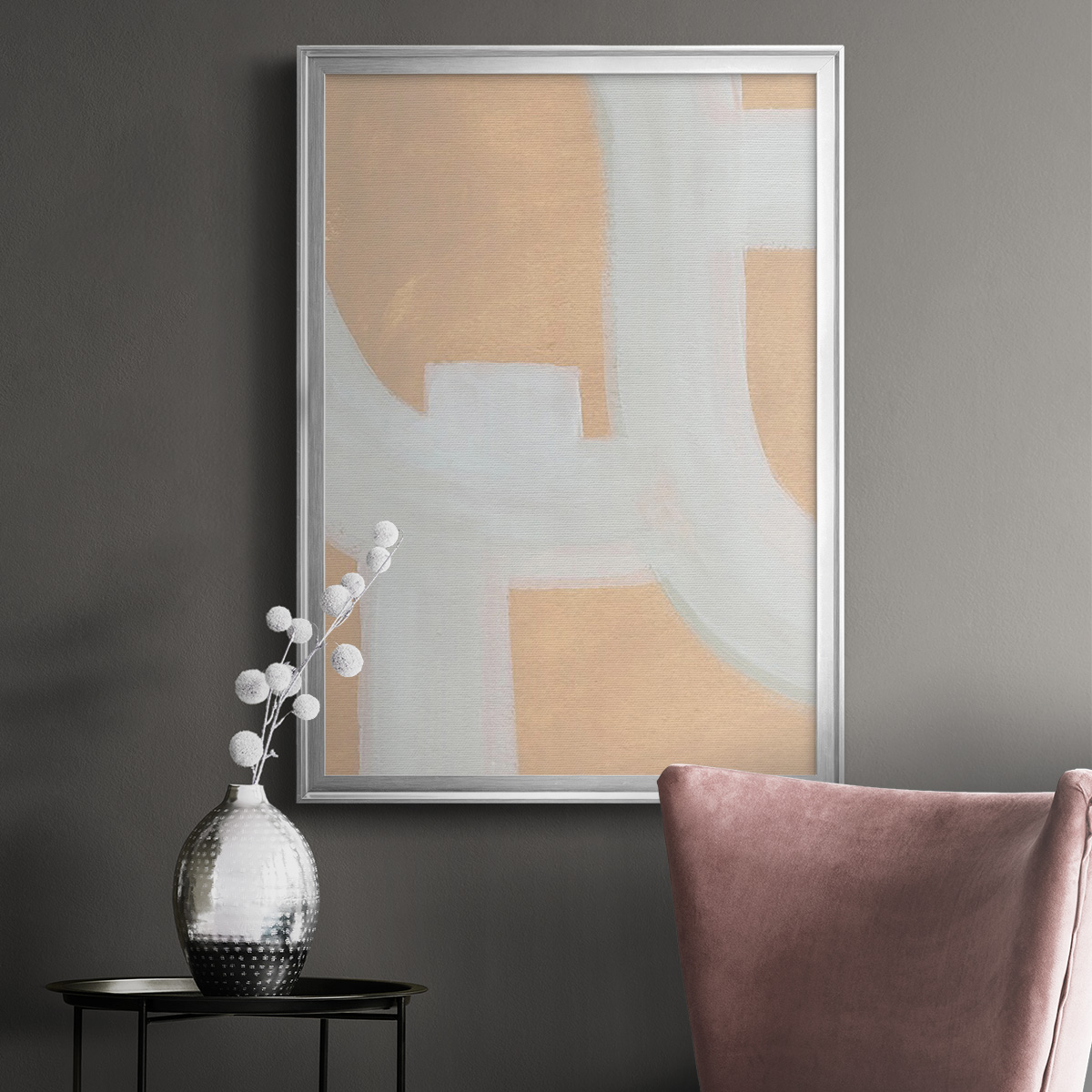 Neutral Winding Paths II Premium Framed Print, in Gold, Black, or Silver - Ready to Hang