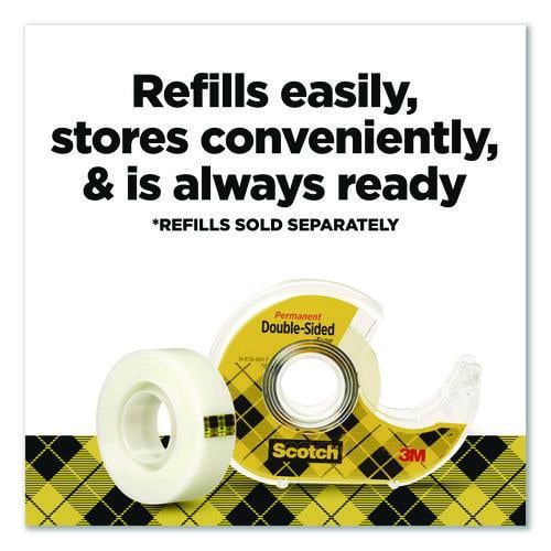 Double-Sided Permanent Tape in Handheld Dispenser, 1" Core, 0.5" x 500", 6/Pack | Bundle of 5
