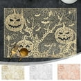 thumbnail image 1 of Bowayaoa Halloween Pumpkin Placemat PVC Waterproof Table Mat Heat Resistant Holiday Dinner Decor Gold Silver Rose Gold, 1 of 7
