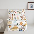 thumbnail image 5 of Manfei Festive Nutcracker King Size Comforter Sets,Christmas Snowflake Comforters King Size,White,Christmas Reversible,3-Piece,1 Comforter and 2 Pillowcases, 5 of 7