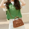 thumbnail image 5 of Purse and Handbags for Women PU Leather Tote Satchel Shoulder Bag Top Handle Crossbody Bags with Zipper ang Shoulder Starp Brown, 5 of 5