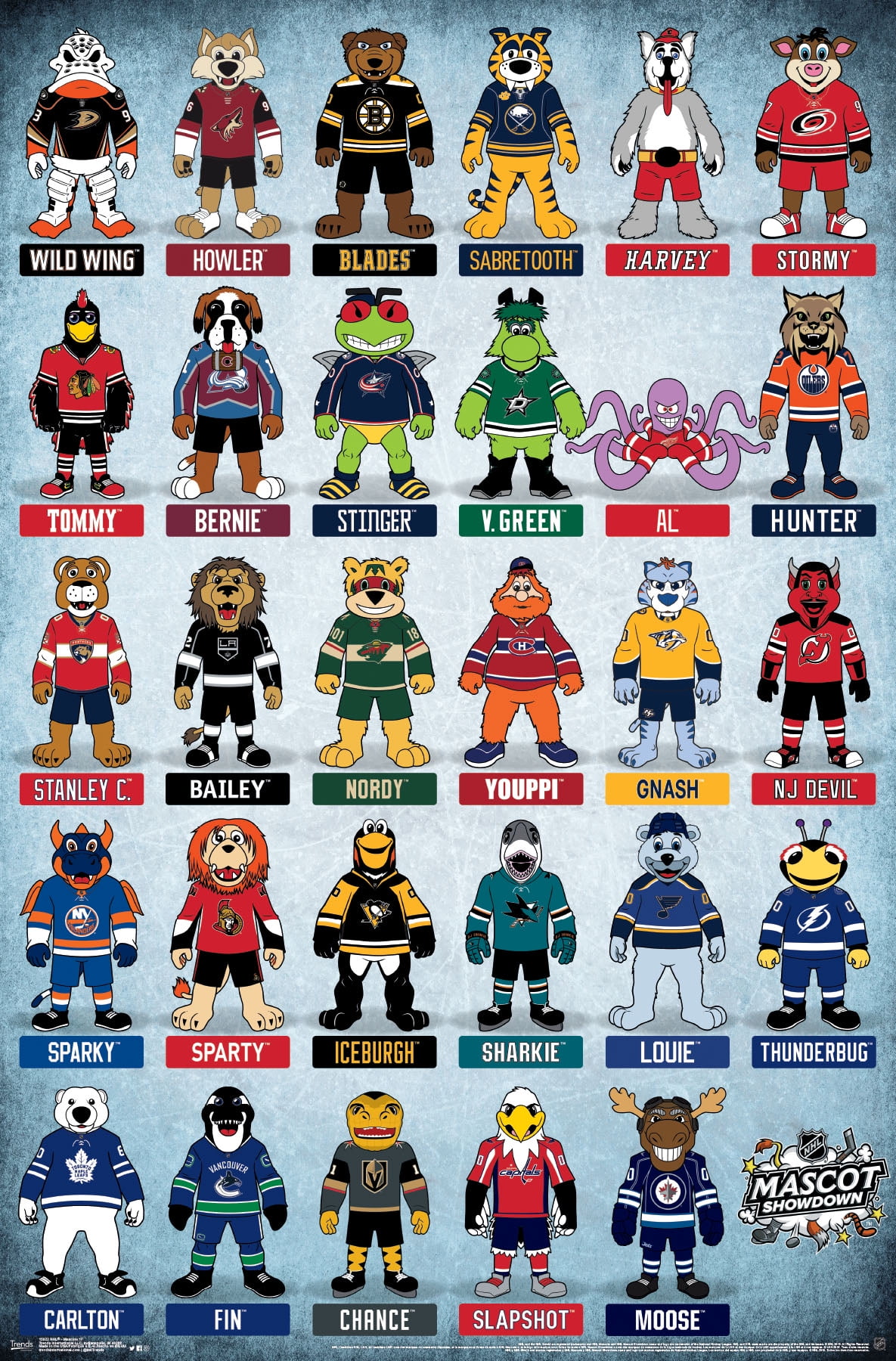 NHL Mascots Poster Clip Bundle