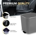 thumbnail image 3 of Haussimple Car Trash Can Waterproof Garbage Bin with Stability Floor Mat Clip Gray, 3 of 9