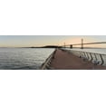 thumbnail image 2 of Blaustein, Alan 32x13 White Modern Wood Framed Museum Art Print Titled - Bay Bridge Pano - 106, 2 of 4