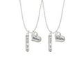 thumbnail image 2 of Delight Jewelry Silvertone Spin On Bar Mother & Daughter Heart Necklaces (Set of 2), 19"+2", 2 of 4