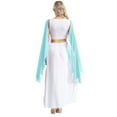 thumbnail image 2 of Mufeng Robe Maxi Dieu Grecque Ancienne Sans Manches Col en V Costume Romain Toga pour Halloween Bleu Clair TTG, 2 of 7