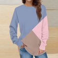 thumbnail image 2 of Rbaofujie Chandails Légers pour Femmes Mode Décontractée Manches Longues Col Rond Chandail en Molleton Imprimé Hauts Blouse Marine Graphiques Chandails à Capuchon pour Femmes, 2 of 3
