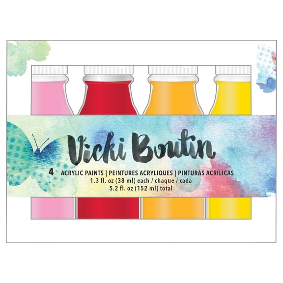 Vicki Boutin Mixed Media Acrylic Paint 1.3oz 4/Pkg-Set 1