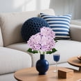 thumbnail image 4 of Hydrangea Artificial Flowers Single Stem Fake Flowers with Leaves for Table Centerpiece,Purple Faux Flowers for Vase Bouquets Arrangement for Wedding Birthday Party Decoration, 4 of 5