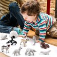 thumbnail image 4 of Bretoyin Juego de 10 mini juguetes de animales árticos, figuras de animales polares, ciervos de la tundra ártica, juguete de animales, pequeño oso blanco, zorro ártico, diorama para niños, regalo de c, 4 of 5