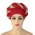 thumbnail image 3 of Uqiangy Head Wraps for Women Head Wraps for Cancer Patients Women Head Scarves Jewish Head Coverings for Women Turbans for Women with Cancer Hijab Undercap Turbans for Women Red, 3 of 5