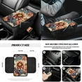 thumbnail image 7 of Jeiento Dahlia Car Seat Covers Full Set Steering Wheel Cover Seat Belt Pads Coasters Waste Bin Armrest Cover Cup Holders Rearview Mirror Cover Handbrake Cover Set 14pcs Auto Accessory Interior Decor, 7 of 7
