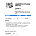 thumbnail image 2 of Front and Rear Brake Pad and Rotor Kit - Compatible with 2010 - 2013 Kia Forte 2.4L 4-Cylinder 2011 2012, 2 of 2