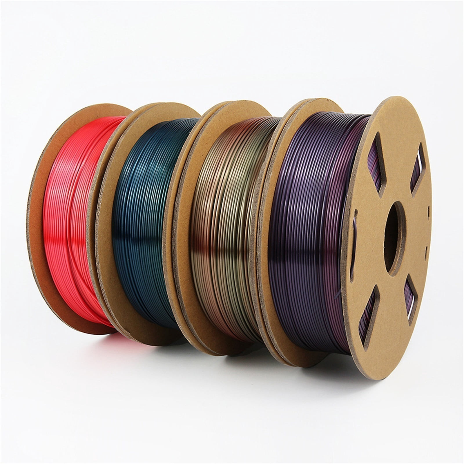 3D Printer Filament PLA Filament 1KG 1.75mm Silk Dual Color for 3D Printing Gold-Red, Purple-Black, Blue-Green, Gold-Bronze