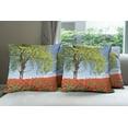thumbnail image 6 of Ambesonne Tree Throw Pillow Cover 4 Pack, Spring Scenery Flowers, 24", Green Red Blue, 6 of 7