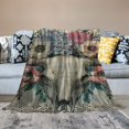 thumbnail image 2 of Orinice Skull Flowers Lace Warm Lightweight Blanket Soft Fleece Blankets for All Seasons - Excellent Hand Feel Blanket 60x80in, 2 of 6
