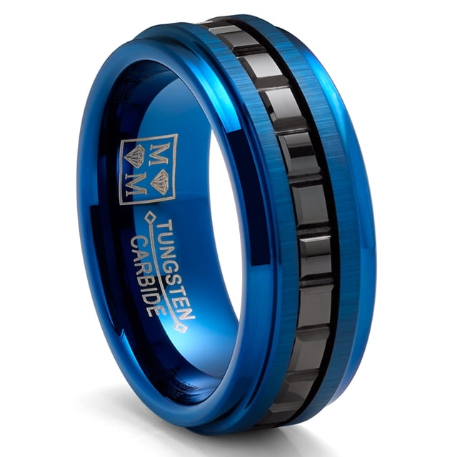 Bague Princesse Éternité pour Homme en Tungstène, Alliance Bicolore 8 mm