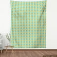 thumbnail image 4 of Geometric Upholstery Fabric by the Yard, Star Shapes Inside Abstract Square Boxes Score Game Motif Print, Decorative Fabric for DIY and Home Accents, Mustard Sea Green and White by Ambesonne, 4 of 5
