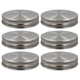 thumbnail image 1 of 6 Pcs Couvercles de Mise en Conserve pour Pots Mason Rangement des Aliments Réutilisables Étanches Scellés, 1 of 8