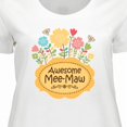 thumbnail image 4 of Inktastic Awesome Meemaw Grandmother Wildflowers Women's Plus Size T-Shirt, 4 of 5