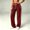 Wine, variant on CaComMARK PI Women's Side Stripe Wide Leg Sweatpants Drawstring Relaxed Fit Baggy Sweatpants with Pockets White