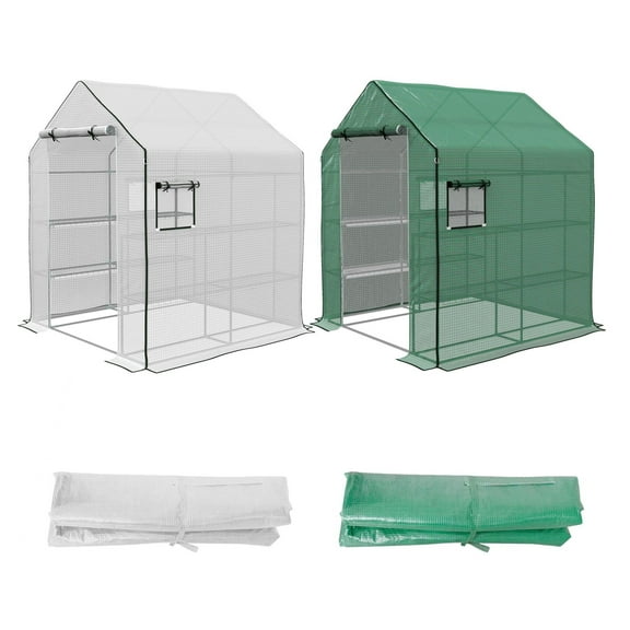Greenhouse Replacement Cover - 55x56x75 inch - Roll-Up Door & Vents - UV Resistant - Fits Model 01-0472