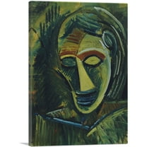 ARTCANVAS Woman's Head 1908 Canvas Art Print by Pablo Picasso - Size: 40" x 26" (1.50" Deep)