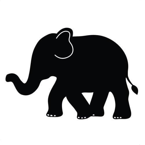 Elephant Chalkboard Wall Decal