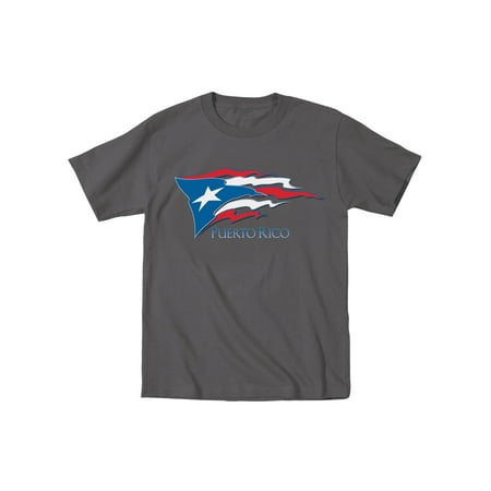 - Puerto Rico Flag Cool Trendy Retro Football Spanish Pride Novelty Mens T-Shirt