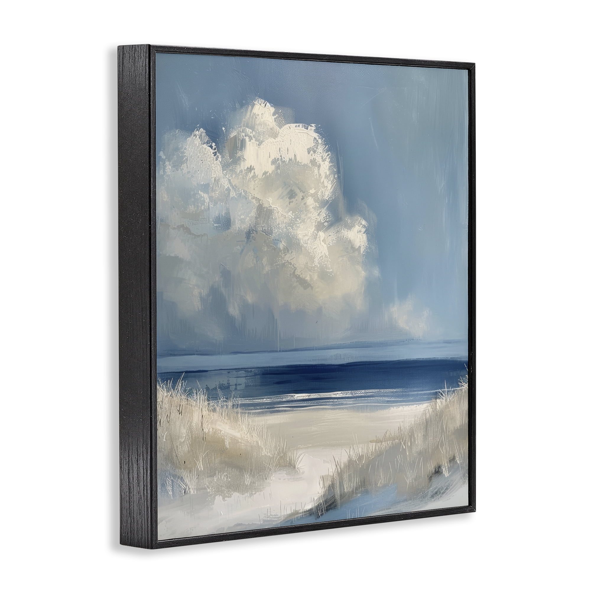 Stupell Industries Dark Waters Ahead Black Framed Giclee Art, design by Petal Prints Design