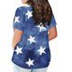 thumbnail image 5 of Fiudx Ofertas Flash Del Día Tops de Talla Grande para Mujer, Blusa Informal Holgada de Manga Corta de Verano, 5 of 5