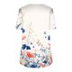 thumbnail image 4 of Camisetas Casuales de la Mujer Moda Diaria No Posicionamiento Impreso Manga Corta Cuello Redondo Camiseta Superior, 4 of 5