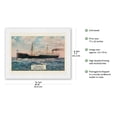 thumbnail image 2 of S.S. Wilhelmina - Weekly Sailings from San Francisco to Honolulu - Vintage Ocean Liner Travel Poster c.1917 - Japanese Unryu Rice Paper Art Print (Unframed) 17 x 22 in, 2 of 4