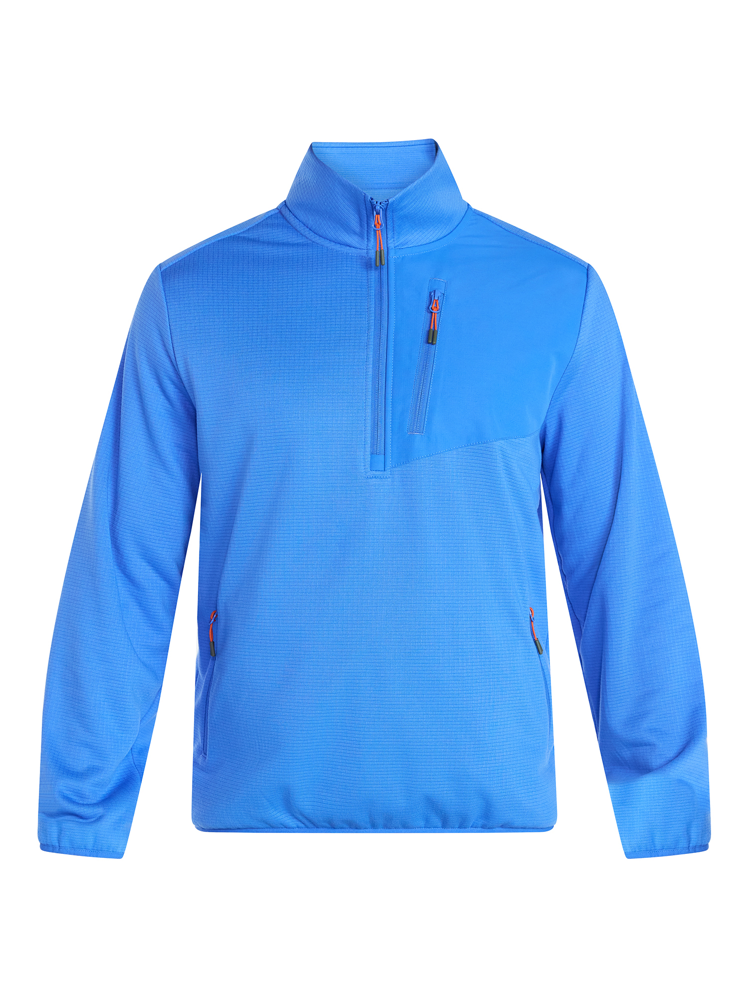 Ozark Trail Men's and Big Men's Quarter Zip Grid Fleece Jacket, Sizes S-3XL