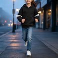 thumbnail image 6 of mgoYE Girls Fashion Hoodies Kids Cute Striped Long Sleeve Tops Hooded Sweatshirts, 6 of 7