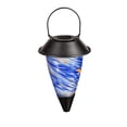 thumbnail image 1 of Evergreen Single Pack 3-in-1 Art Glass Solar Fire Flame Torch, Royal Swirl, 1 of 5