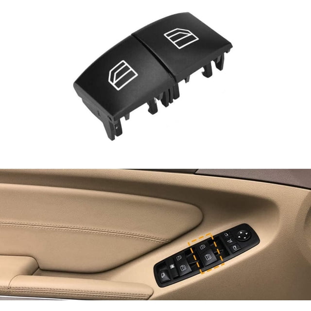 Moonlinks Couvercles de Bouton de Commutateur de Fenêtre pour Mercedes Benz ML GL R Classe, Bouton de Réparation de Commutateur de Fenêtre Gauche et Droite