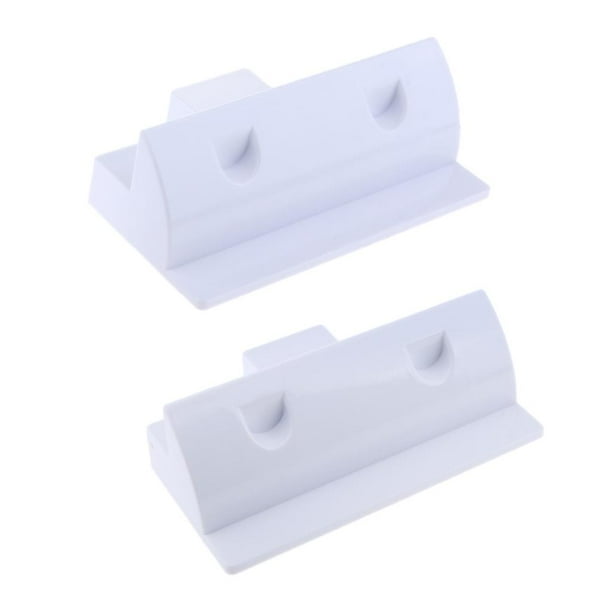 2pcs / Set Soportes de Montaje Laterales de Esquina de Panel Solar Autocaravana Blanco