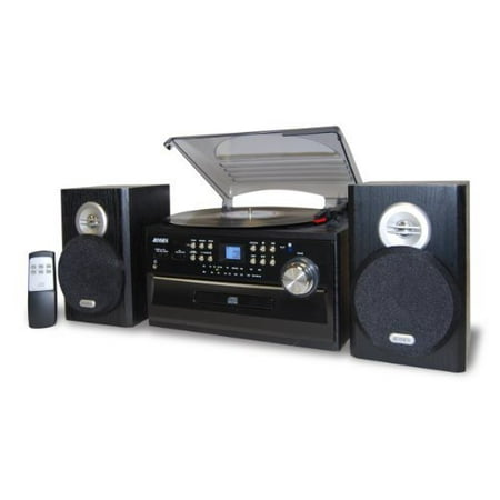Jensen 3-speed Stereo Turntable Music System With Cd/cassette, Am/fm Radio (jta-475)