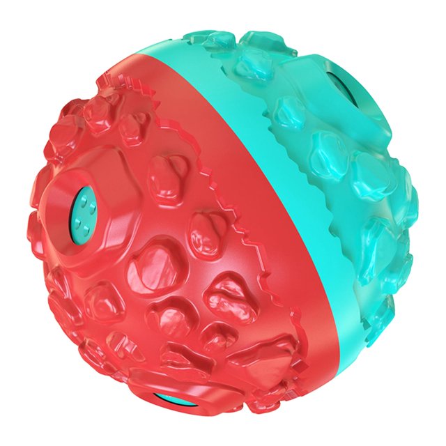 Juguetes chirriantes para perros para masticadores agresivos, pelotas de grande, juguete interactivo para perros medianos y , juguetes , Azul rojo Yinane bola chirriante