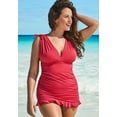 thumbnail image 5 of Swimsuits for All Women's Adjustable Ruched Swimdress, 5 of 5