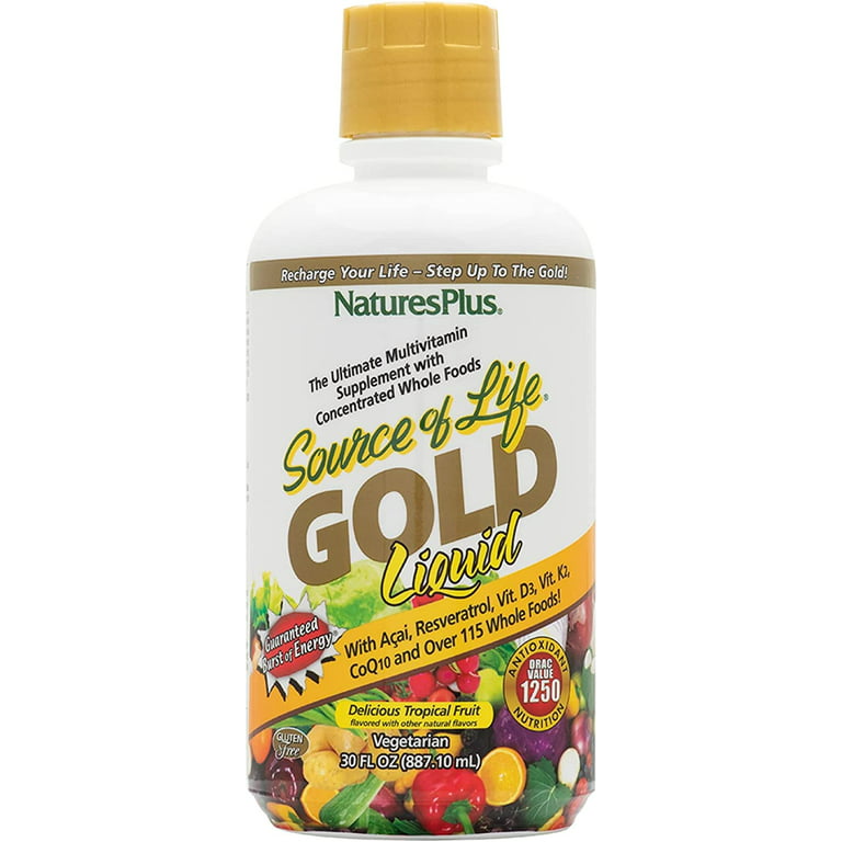 Source of Life Gold Multivitamin Liquid - 30 oz - Supports Energy