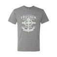 thumbnail image 2 of Wild Bobby, My Savior Is Tougher Than Nails Revelation 1:18, Inspirational Christian, Men Premium Tri Blend Tee, Premium Heather, Medium, 2 of 5