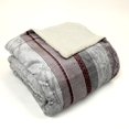 thumbnail image 2 of Korean Mink Blanket Queen Size, Floral Print - Thick Heavy Korean Blanket - 5 LB Heavy Fleece Mink Style, 95"x 79", (Grey Flower), 2 of 7